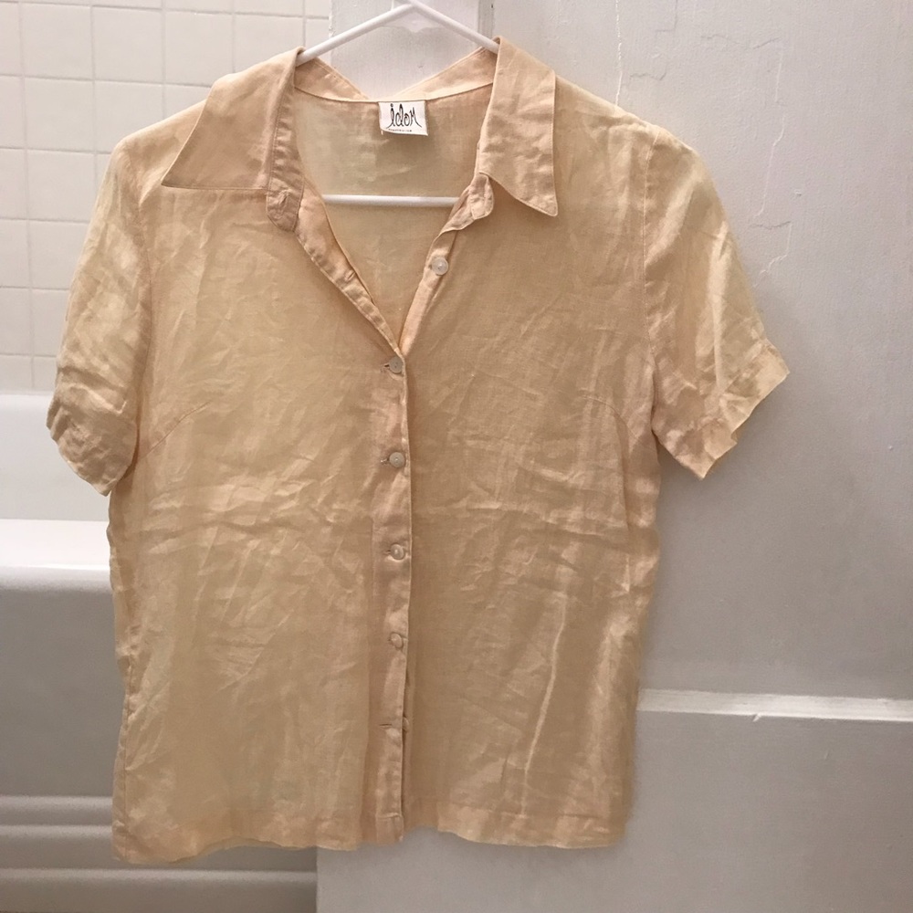 Butter Yellow button down